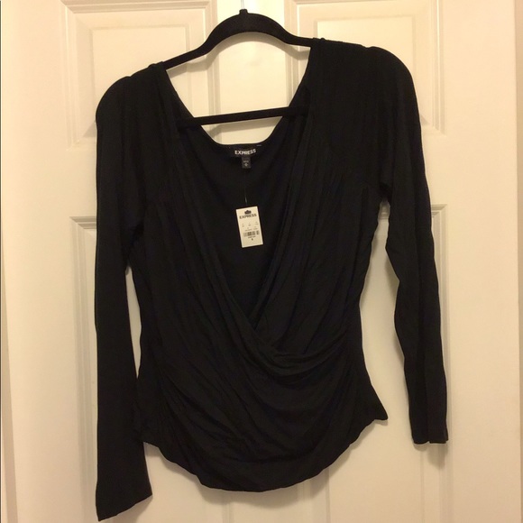 Express Tops - NWT Express Cowl Deep V Top